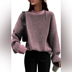 Anrabess Waffle Knit Sweater